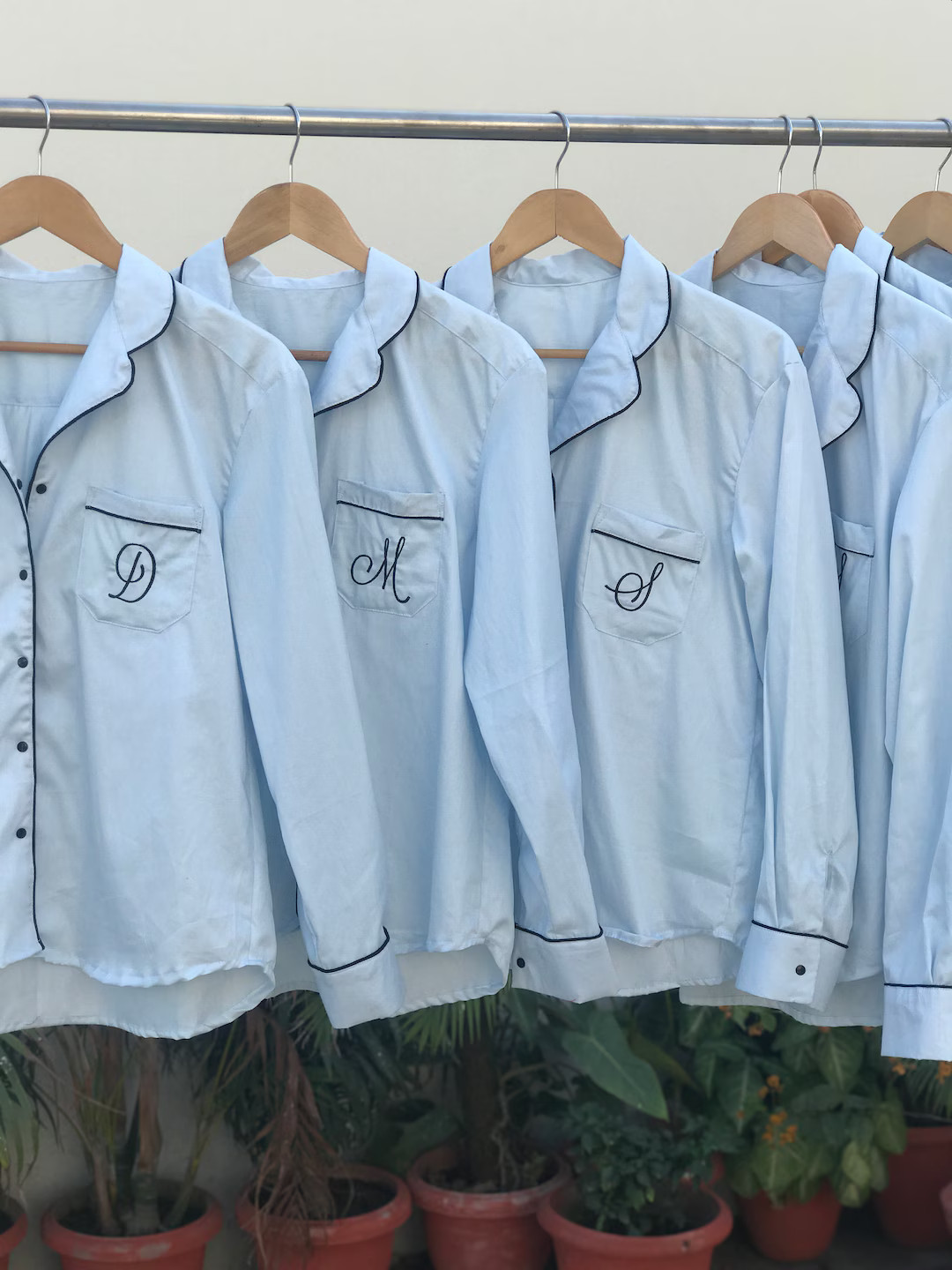 Bridesmaid Pajamas in Sky Blue, Wedding PJ Set,bridal Shower Gift, Bridal Shower, Bridal Party Gi... | Etsy (US)