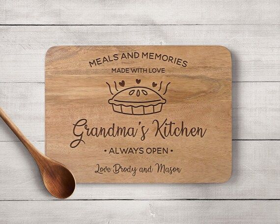 Grandmas Kitchen Cutting Board, Grandmas Kitchen Sign, Grandma Gift, Personalized Cutting Board, ... | Etsy (US)