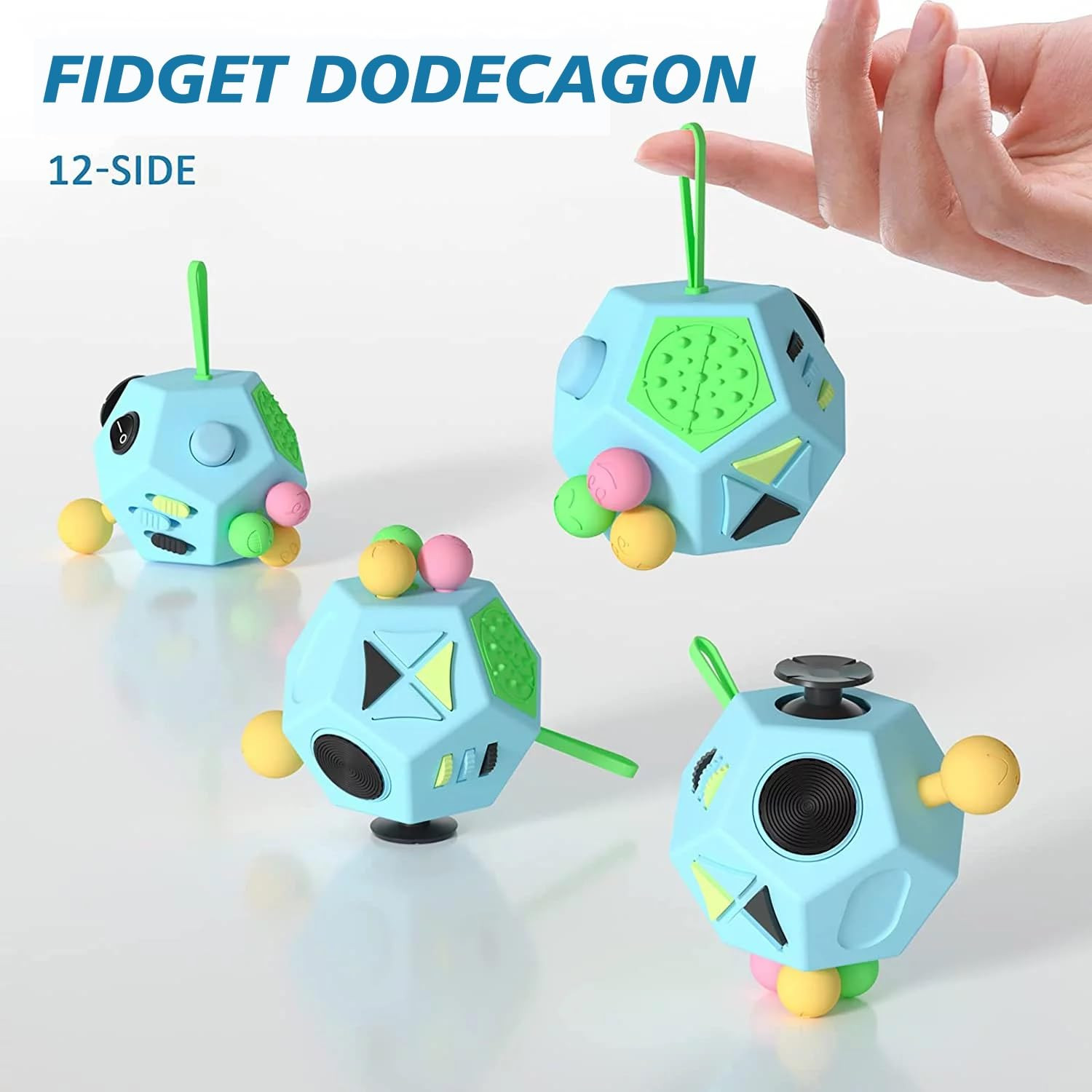 Fidget Dodecagon –12-Side Fidget Toys Cube Relieves Stress and Anxiety Anti Depression Travel T... | Amazon (US)