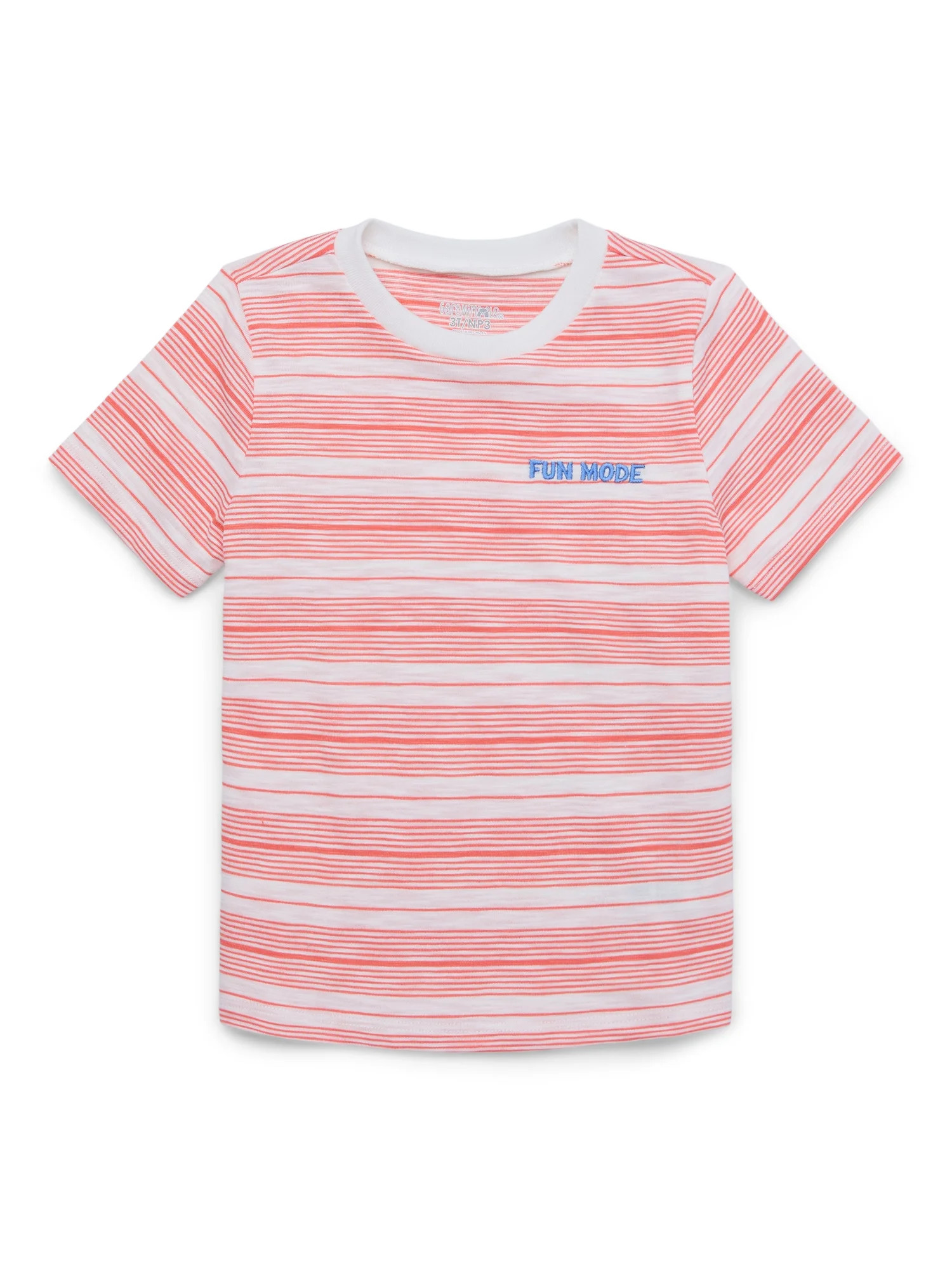 Garanimals Toddler Boy Short Sleeve Striped T-Shirt with Embroidery, Sizes 18M-5T | Walmart (US)