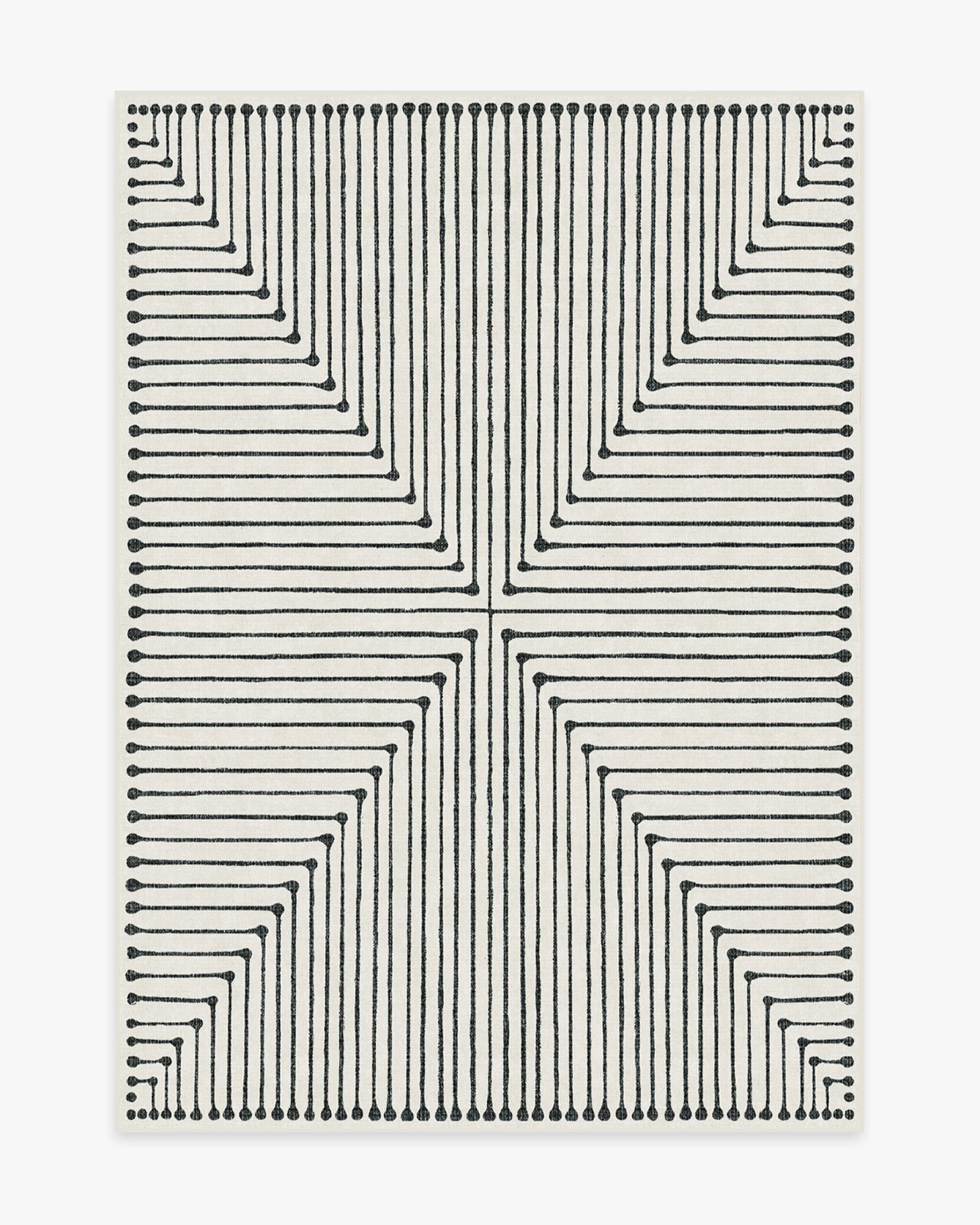 Jonathan Adler Inkdrop Black & Ivory Rug | Ruggable | Ruggable