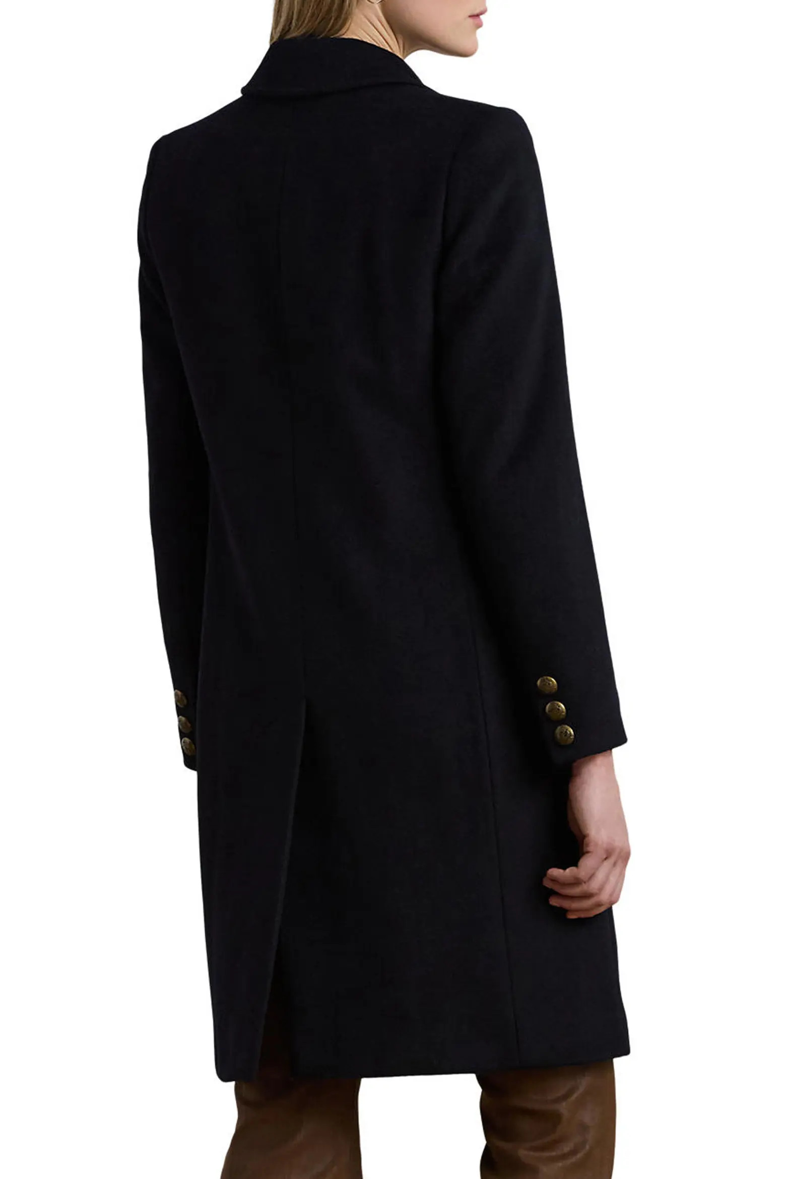 Crest Patch Wool Blend Reefer Coat (Women) | Nordstrom | Nordstrom