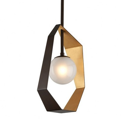 Troy Lighting Origami 1 - Light Pendant in  Bronze Frosted Clear Shade | Target