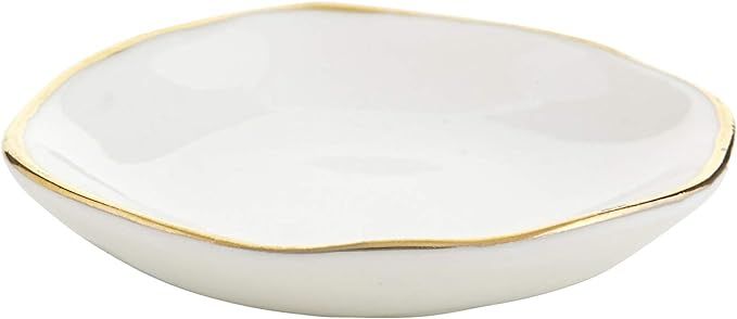 SB Design Studio F2630 Table Sugar Collection Ceramic Plate/Trinket Tray, Mini, White | Amazon (US)