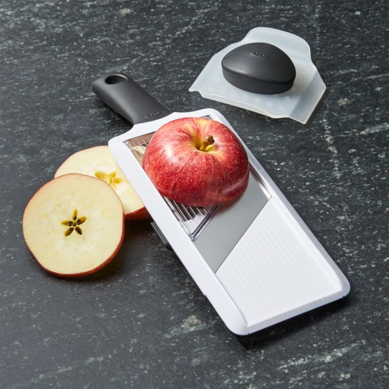 OXO Hand Held Mandoline Slicer + Reviews | Crate and Barrel | Crate & Barrel