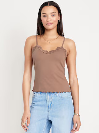Lace-Trim Cami Tank Top | Old Navy (US)