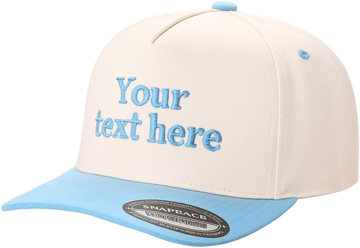 Customizable Snapback Baseball Cap, Two-Tone Hat, Personalized Embroidered Headwear, Pink Basebal... | Amazon (US)