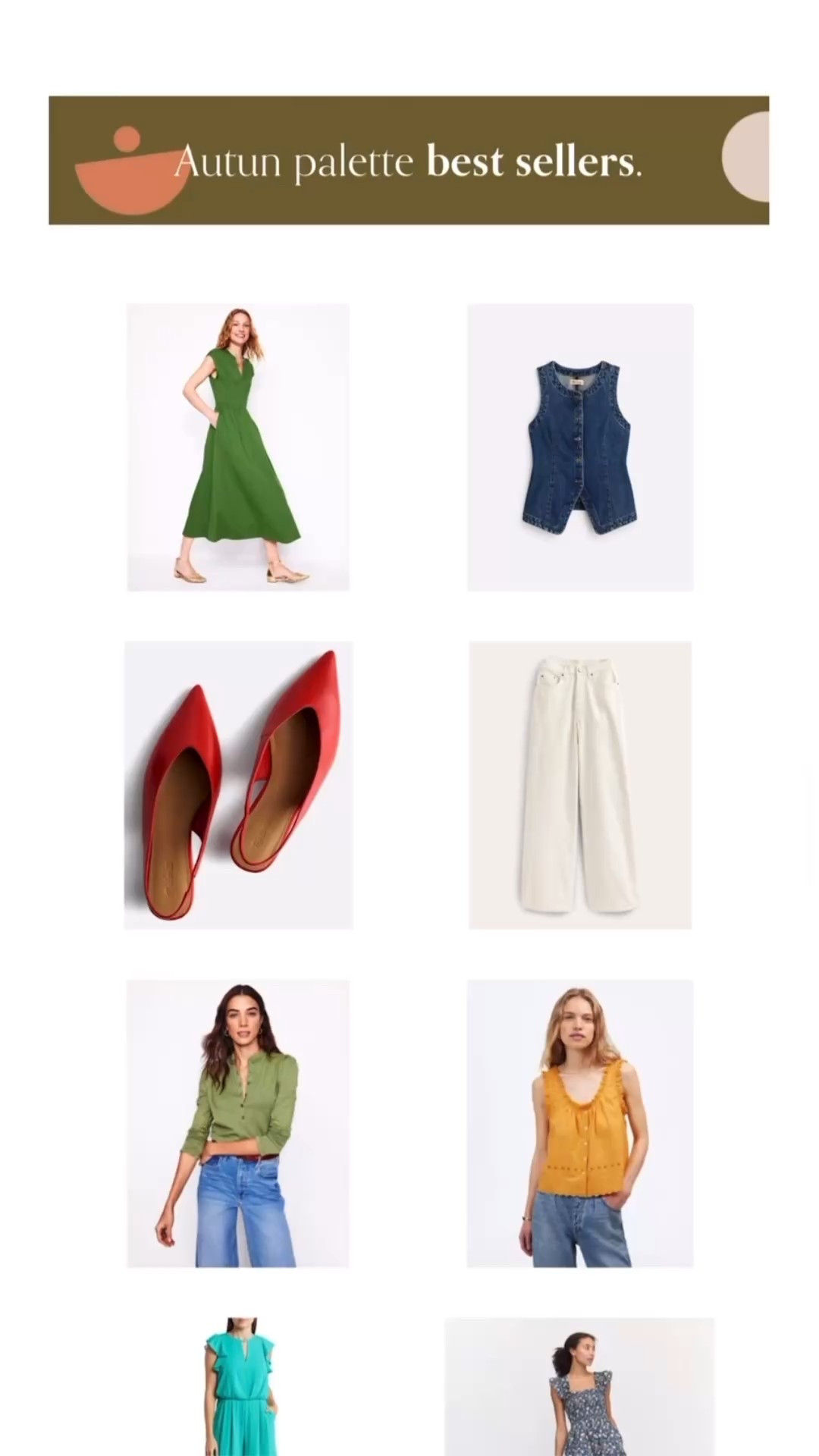 Autumn Palette best sellers from our Created Colorful community ✨

Go ahead, take a peek 👀 and see if any of these colorful finds walk their way into your cart (I mean heart)

#createdcolorful #autumnpalette #coloranalysis @boden

#LTKSeasonal #LTKStyleTip