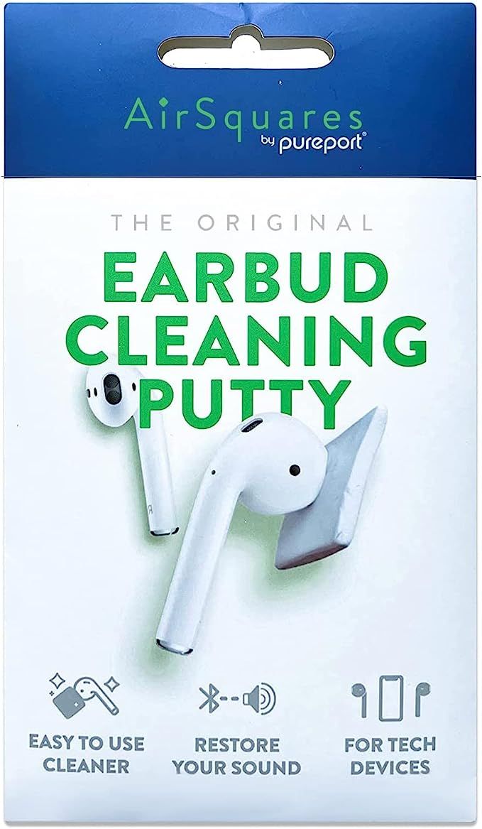 AirSquares Earbud Cleaning Putty for Apple AirPods, Remove Ear Wax, Dirt & Gunk from Devices w/ S... | Amazon (US)
