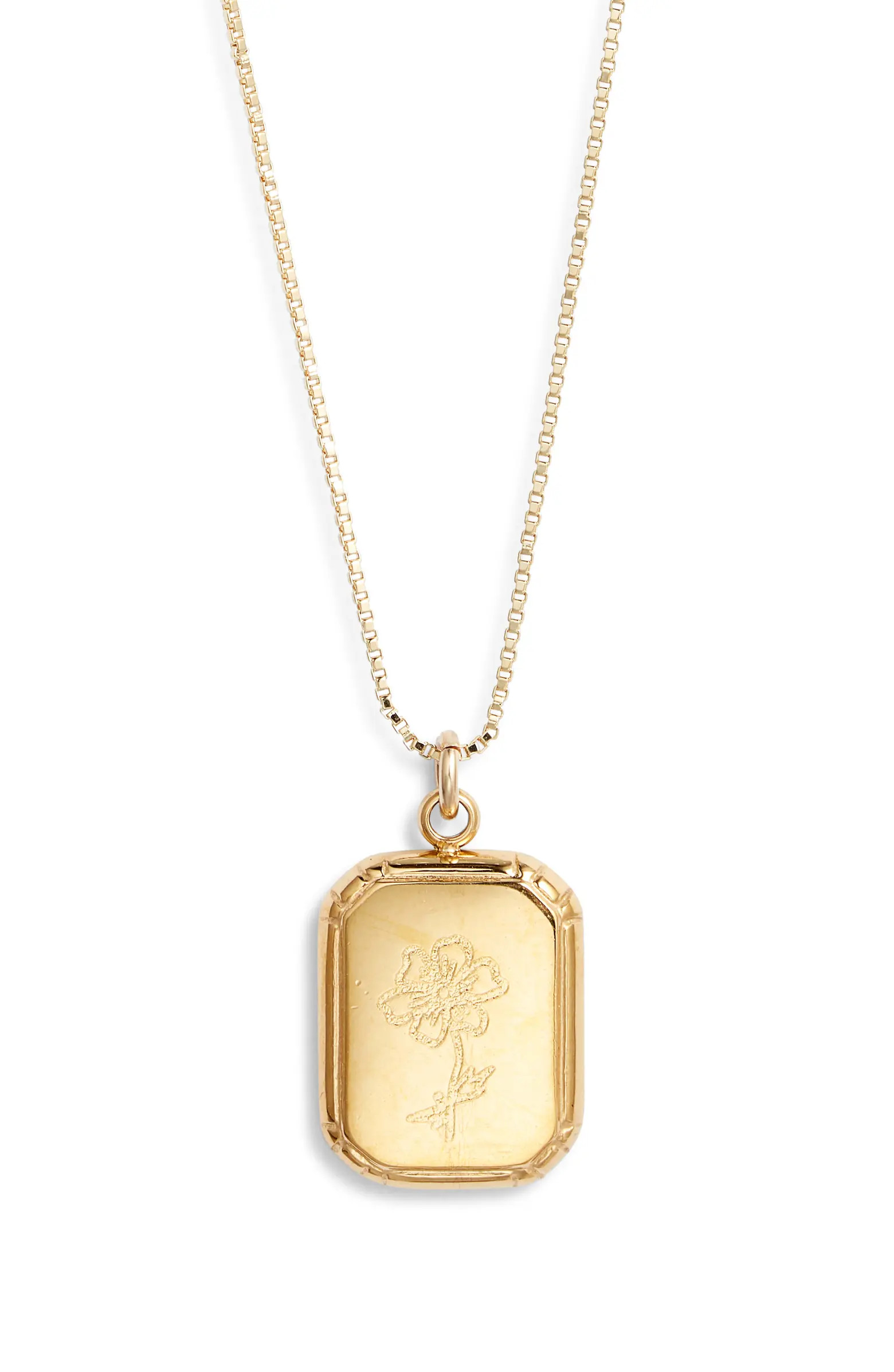 Set & Stones Audrey Birth Flower Pendant Necklace | Nordstrom | Nordstrom