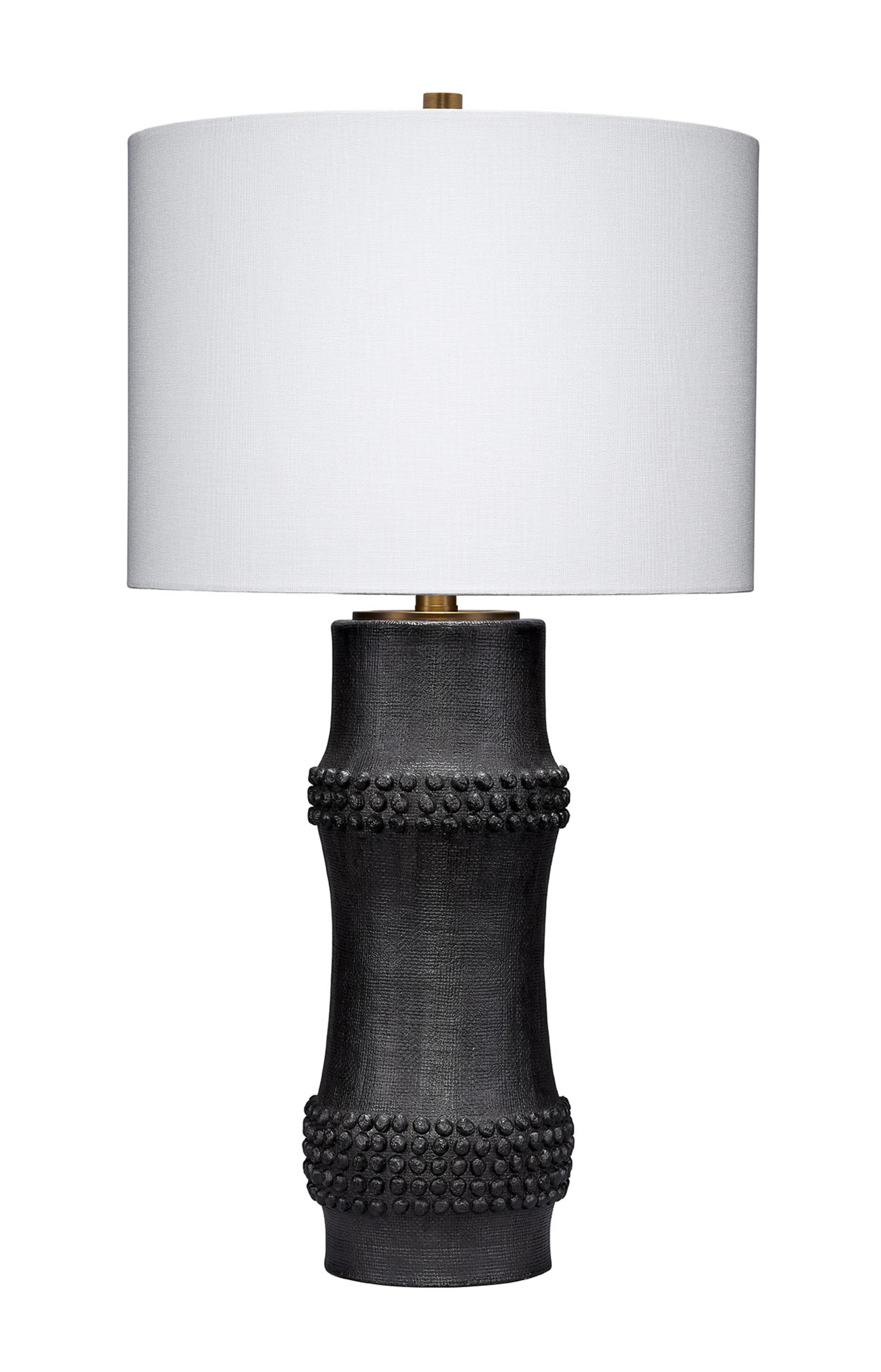 Bungalow Rose Ansar Polyresin Table Lamp with Linen Shade, Black | Wayfair | Wayfair North America