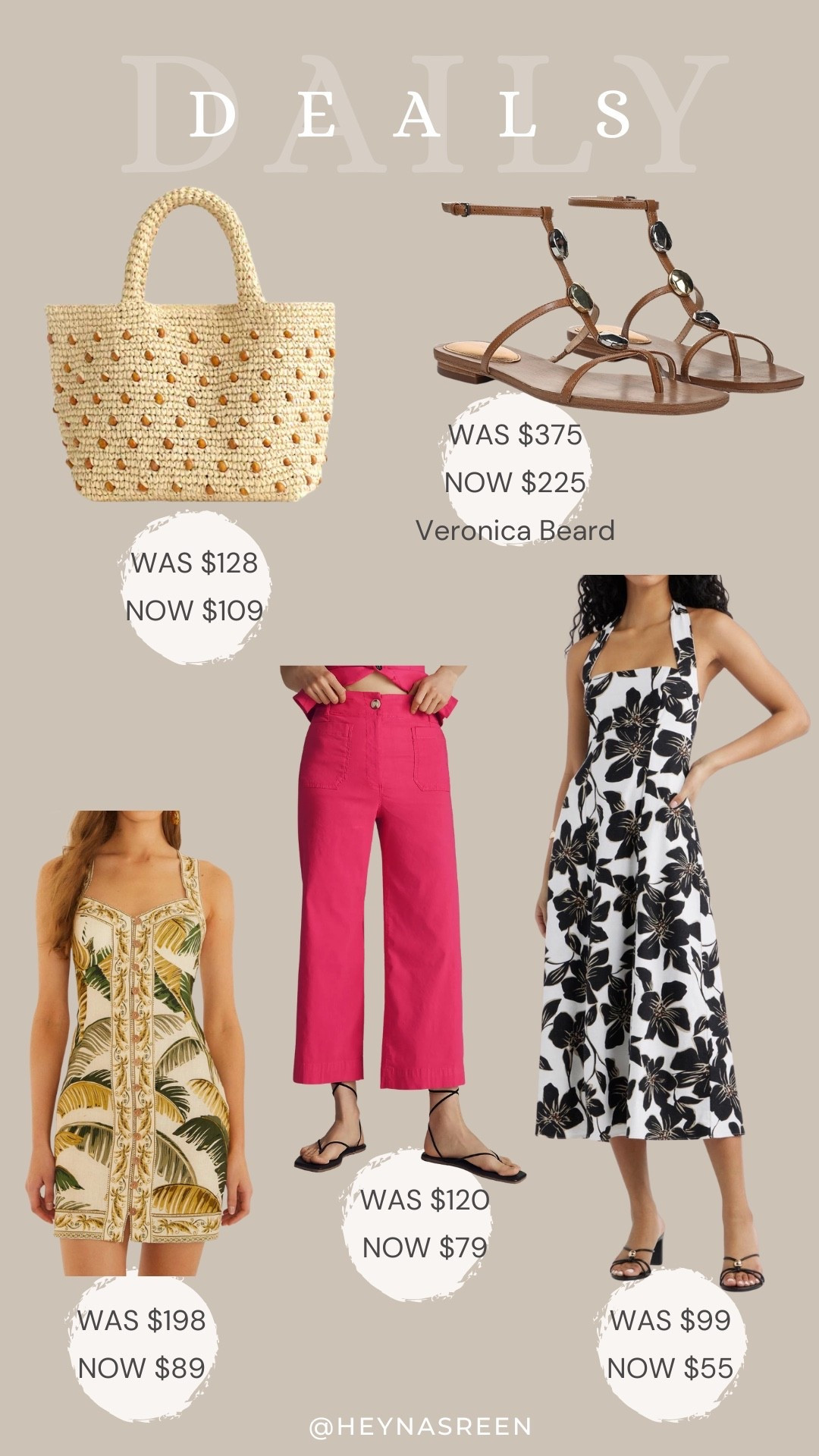 Daily deals on Madewell bag, Veronica Beard sandals, Open Edit dress, Anthropologie pants, Farm Rio dress