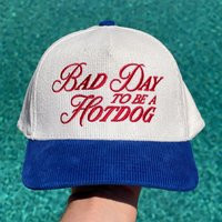 Bad Day To Be A Hot Dog Embroidered Hat, 4Th Of July, Funny Trendy & Stylish Summer Hat | Etsy (US)