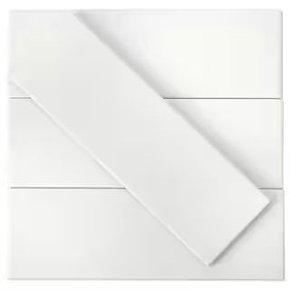 Barnet White 3 in. x 9 in. x 10mm Matte Ceramic Subway Wall Tile (30 pieces / 5.16 sq. ft. / box) | The Home Depot