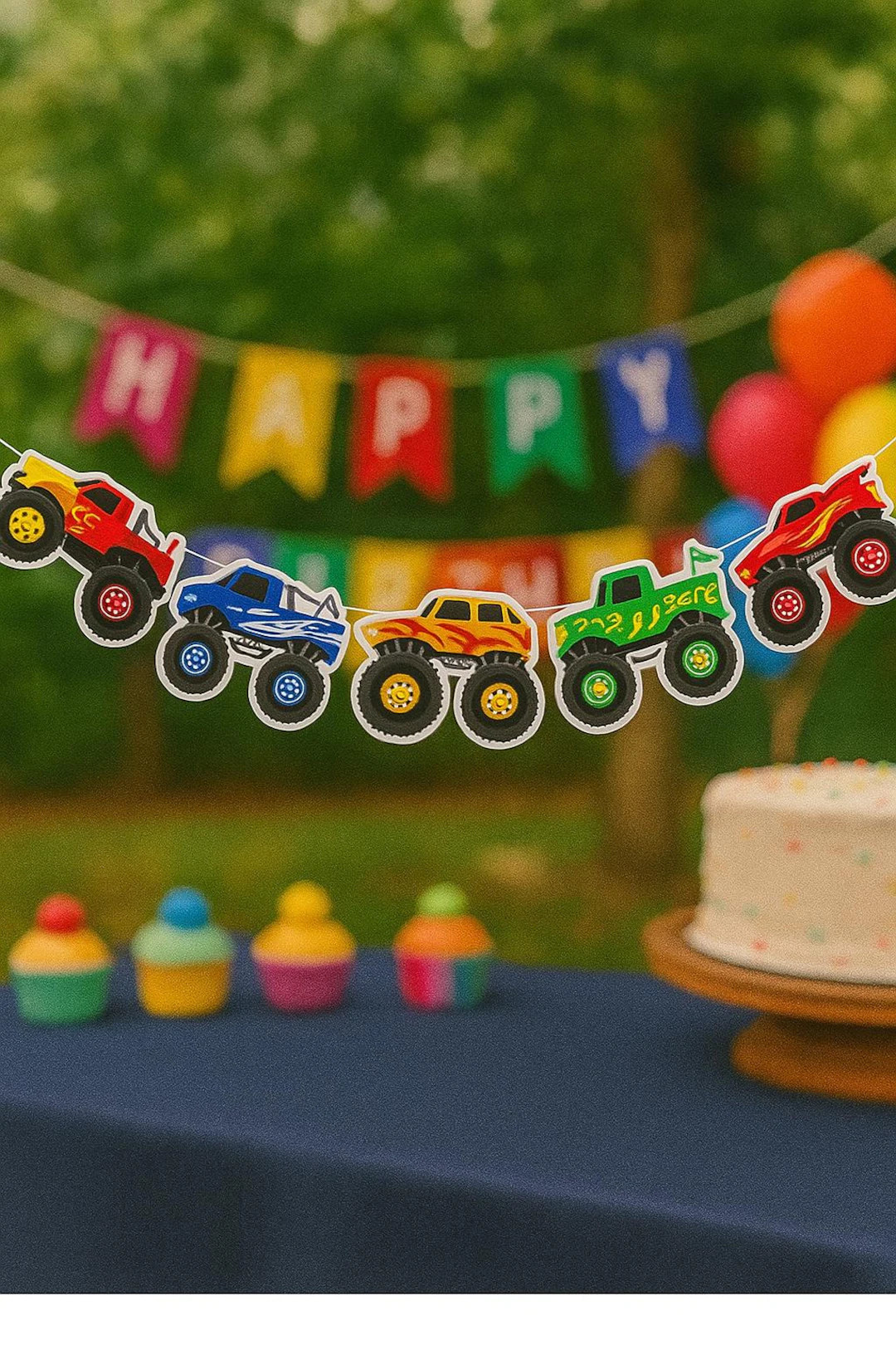 Trucks Birthday Banner Truck Theme Party Supplies | Birthday Decorations for Car Theme - Etsy | Etsy (US)