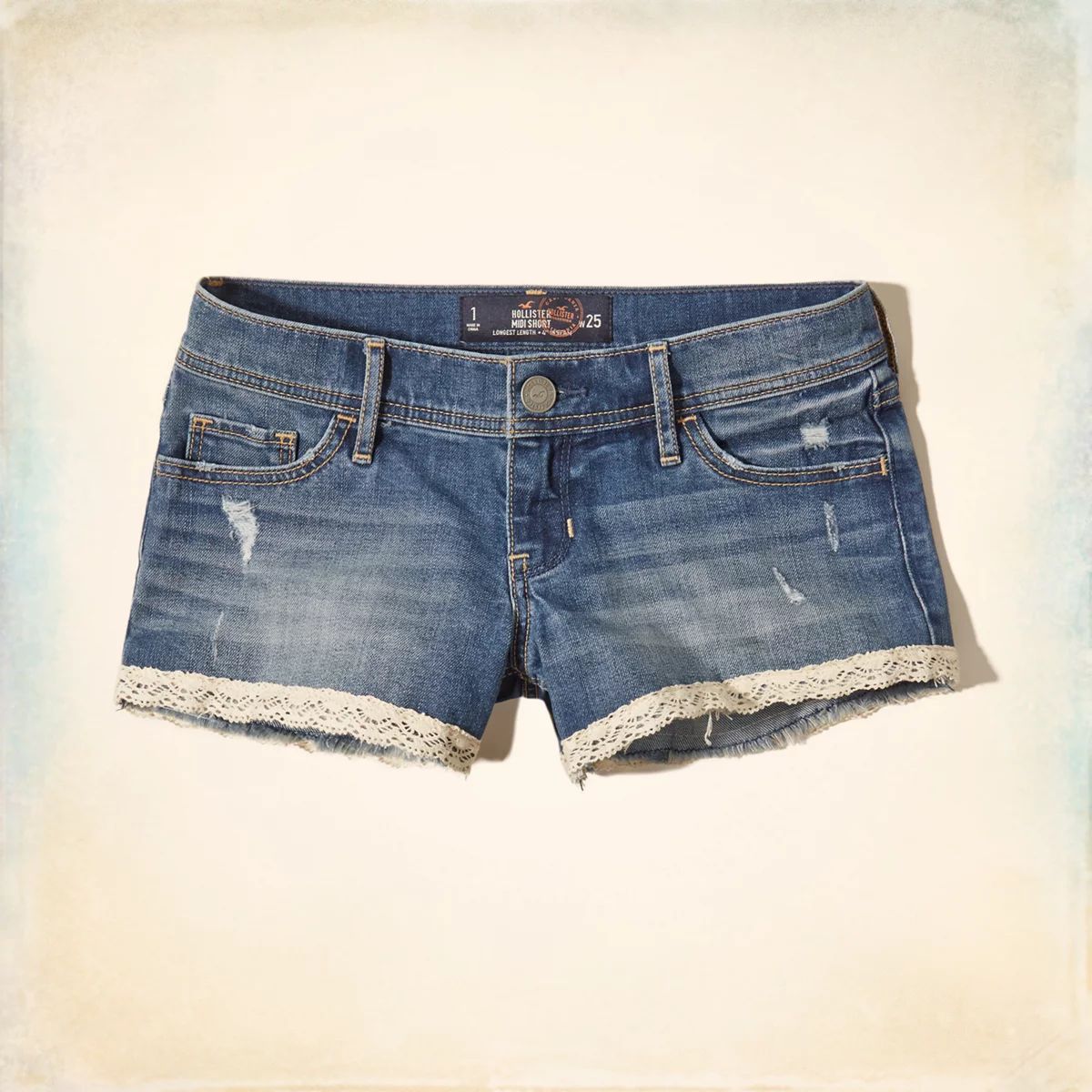 Hollister Low-Rise Denim Shorts | Hollister US