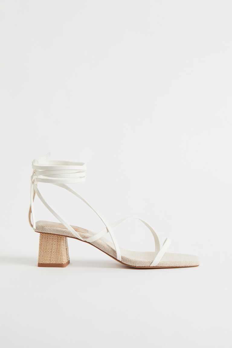 Sandals with narrow, imitation leather straps that cross over the foot and tie around the ankle. ... | H&M (UK, MY, IN, SG, PH, TW, HK)