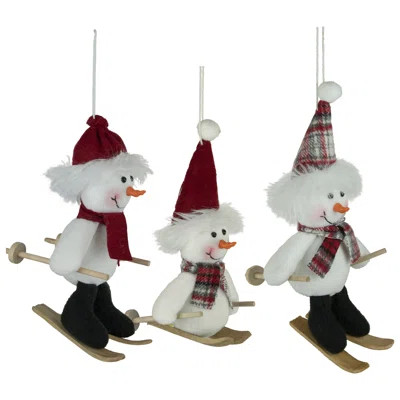 Sporty Skiing Snowmen Christmas Ornaments | Wayfair Professional