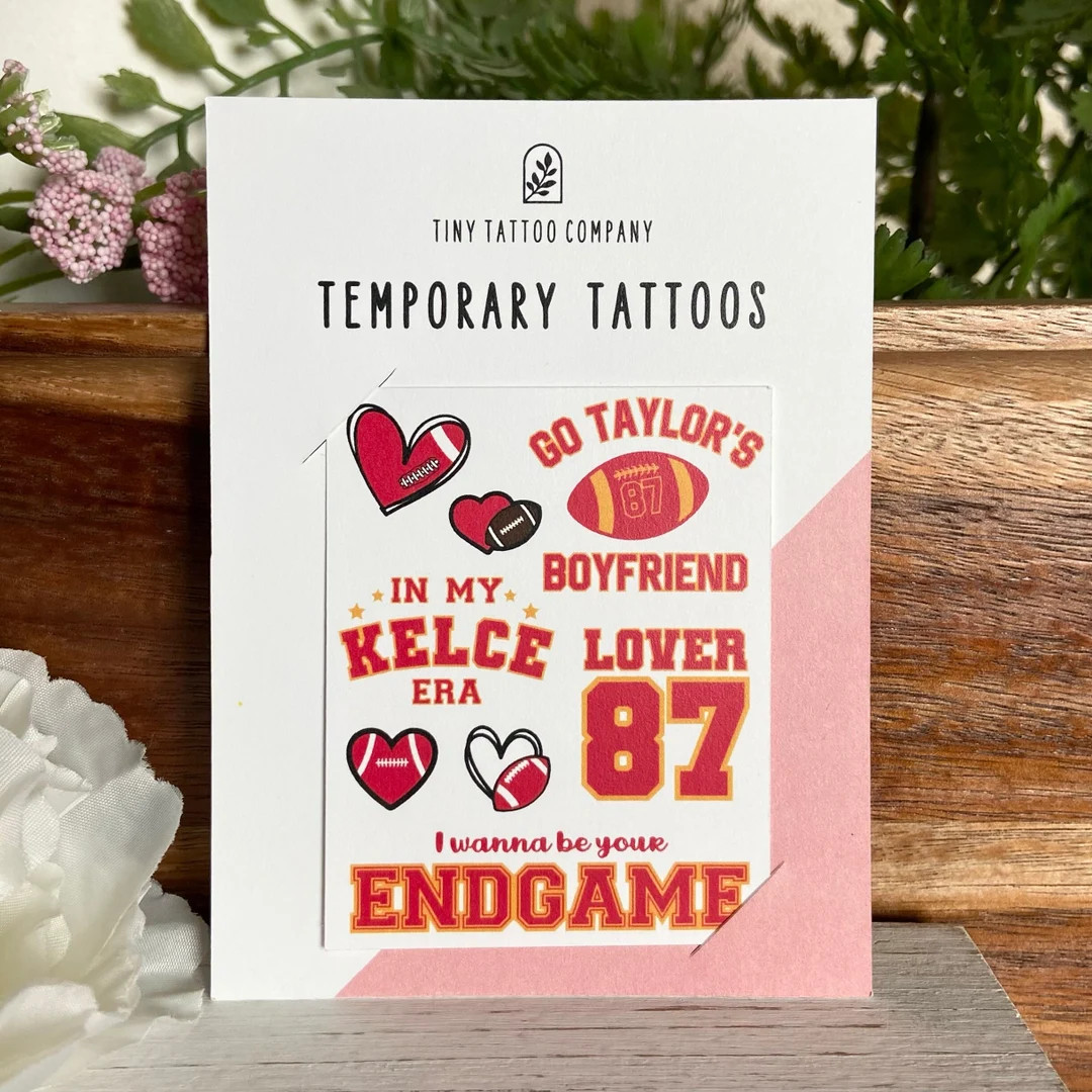 Temporary Tattoos Taylor Swift Eras Tour Eras Tour Accessories Travis Kelce 87 Kansas City Chiefs... | Etsy (US)