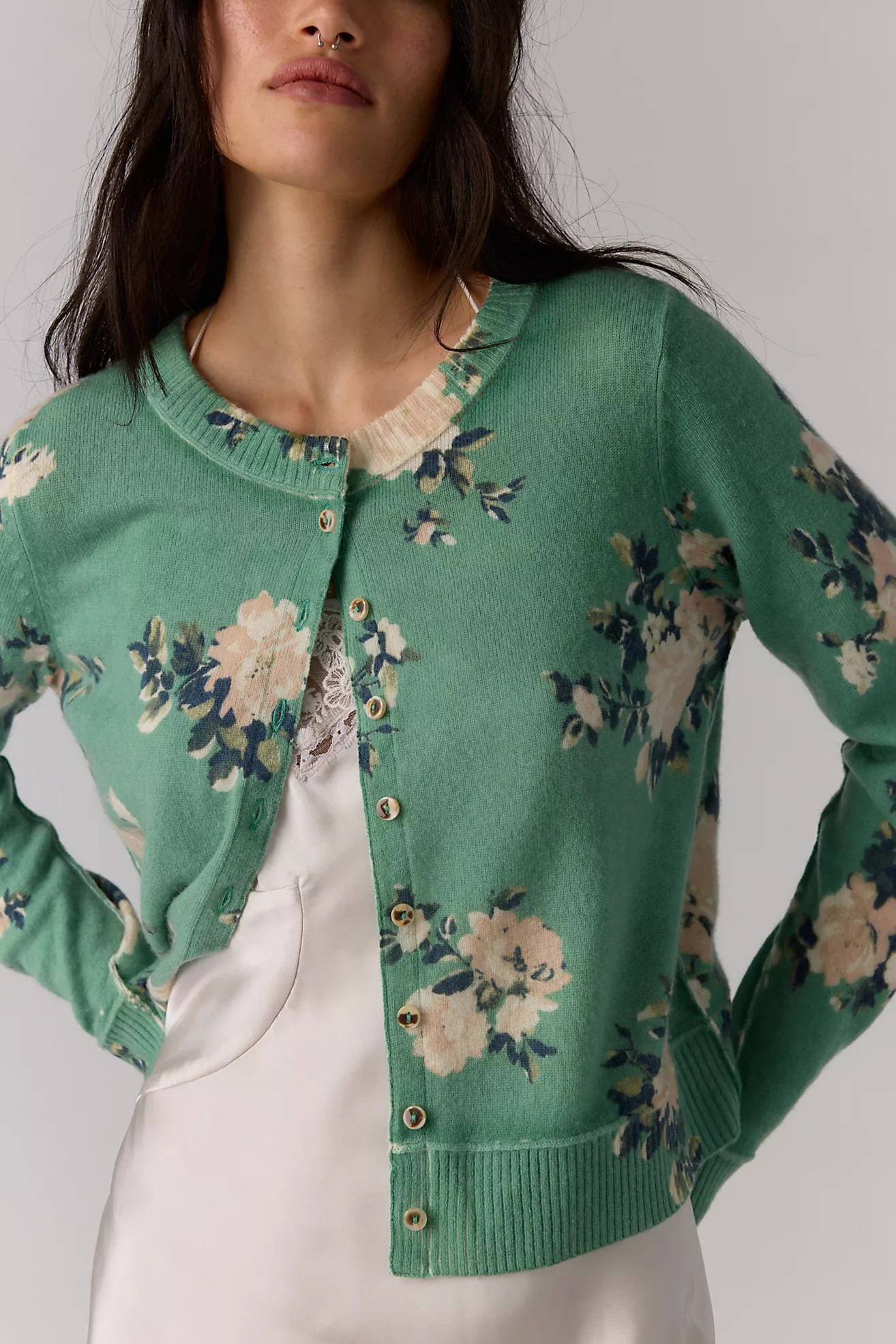 Nocturnal Patterned Cashmere Cardi | Free People (Global - UK&FR Excluded)