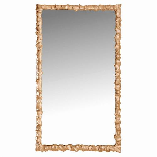 Oly Studio River Hollywood Regency Copper Frame Rectangular Wall Mirror - Small | Kathy Kuo Home