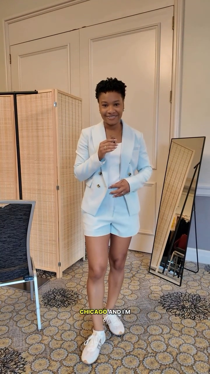 This blue short suit was the star of the show! I’m wearing a 4 in the blazer, an xs in the knit top and a 6 in the shorts!

#LTKdayinmylife #LTKootd #LTKgrwm