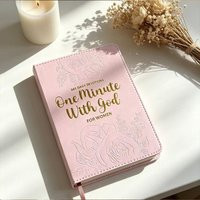 New·365Days Daily Prayer Leather Brown And Pink Notebook Portable Daily Devotional Journal Faith Stationery Supplies For Women | AliExpress (US)