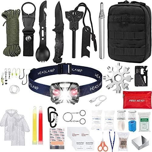 Amazon.com: Gifts for Dad,Fathers Day,Survival Gear and Equipment 180 in 1,Survival Kits and Firs... | Amazon (US)