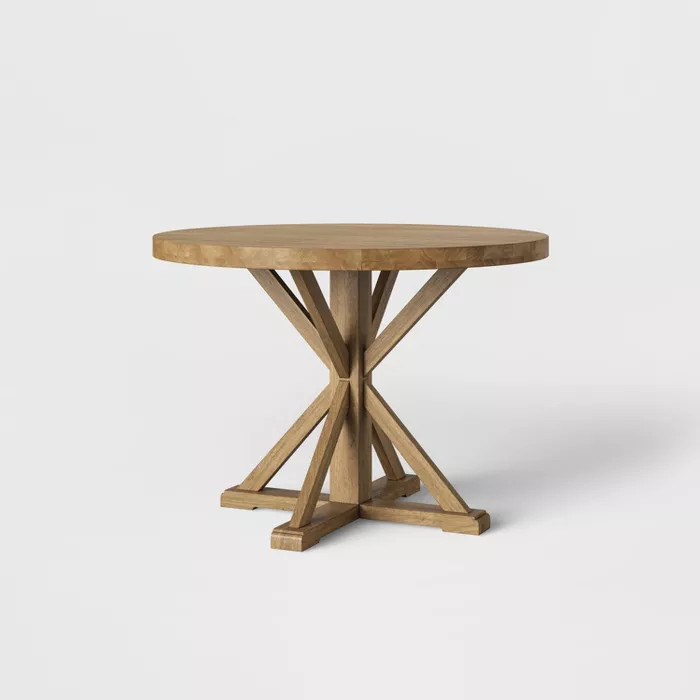 42" Litchfield Round Extendable Dining Table Light Brown - Threshold™ | Target