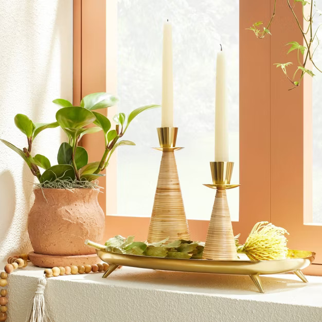 Brass Candle Holder Short - Opalhouse™ designed with Jungalow™ | Target