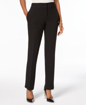 Women's Ava Straight-Leg Stretch Crepe Pant, Regular & Petite | Macy's