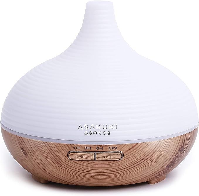 ASAKUKI 300ML Premium, Essential Oil Diffuser, Quiet 5-in-1 Humidifier, Natural Home Fragrance Di... | Amazon (US)