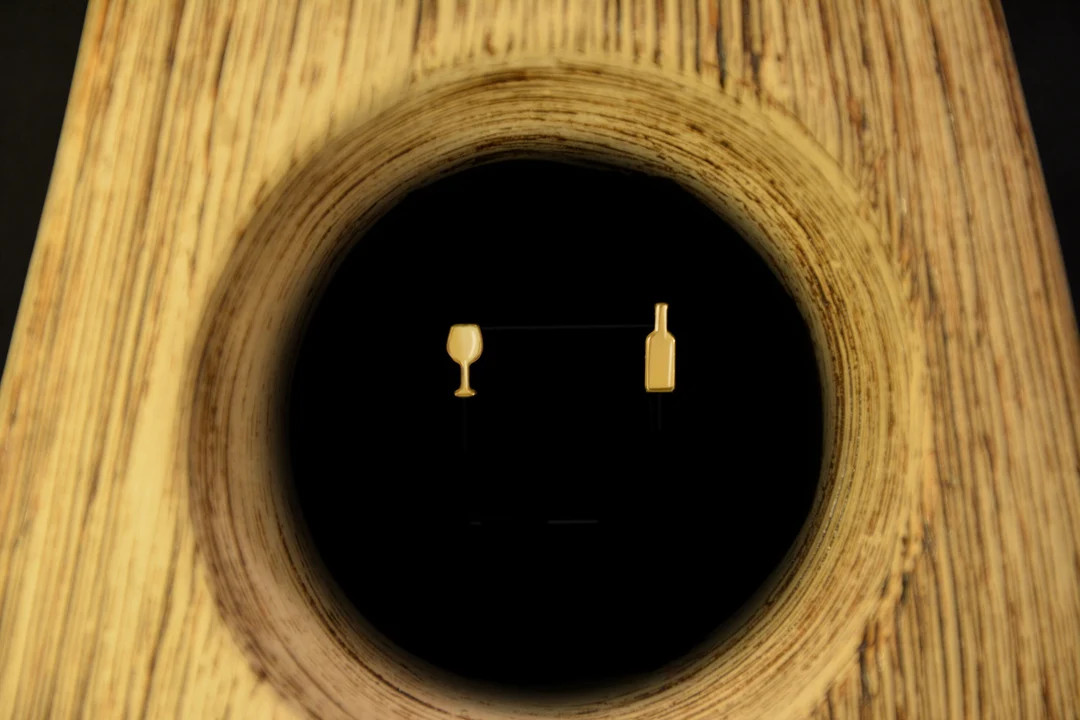 Wine Glass and Bottle Earring Alcohol Earring Wine Bottle - Etsy | Etsy (US)