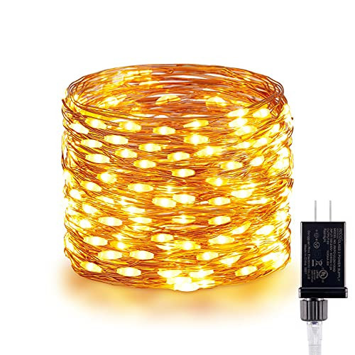 Christmas Twinkle Lights, 72 Ft 200 LED Twinkle String Lights, Fairy Light with Plug in, Copper Wire String Lights for Bedroom Party Christmas Tree Warm White | Amazon (US)