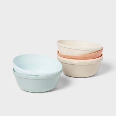 Kids' 6pc 15.5 fl oz Plastic Cereal Bowl - Pillowfort™: Microwave & Dishwasher Safe, Multicolored | Target