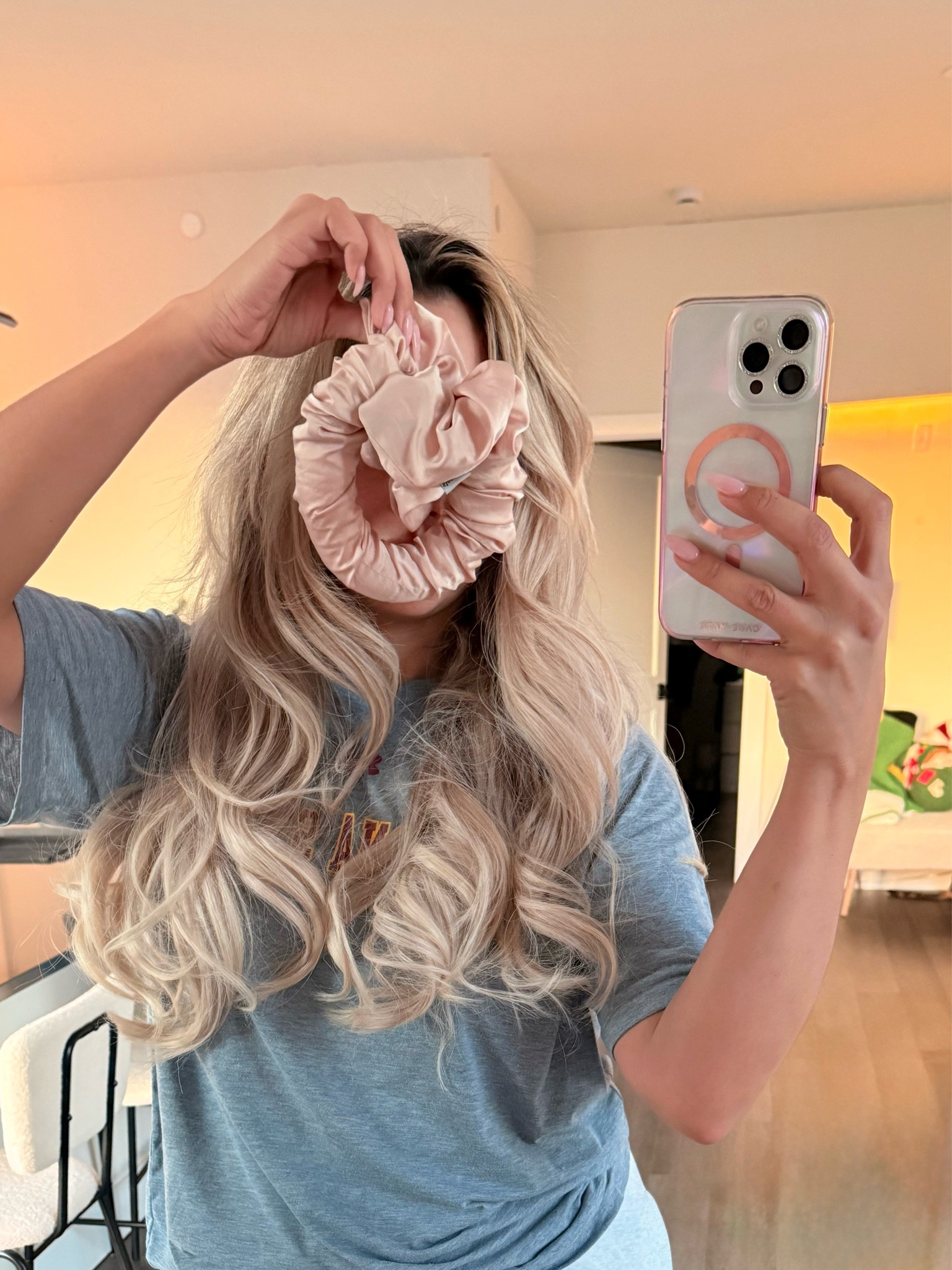 Waking up with perfect curls without looking like George Washington in those heatless rod curlers? Yes, please! 😂 The Sleepy Tight Scrunchie lets me throw my hair in a top knot before bed and wake up with effortless, salon-worthy waves—no heat, no fuss. Linking it on my LTK because this is so much better than giving Scott the scaries before bed 😜 #HeatlessCurls #WokeUpLikeThis #LTKBeauty

#LTKStyleTip #LTKBeauty