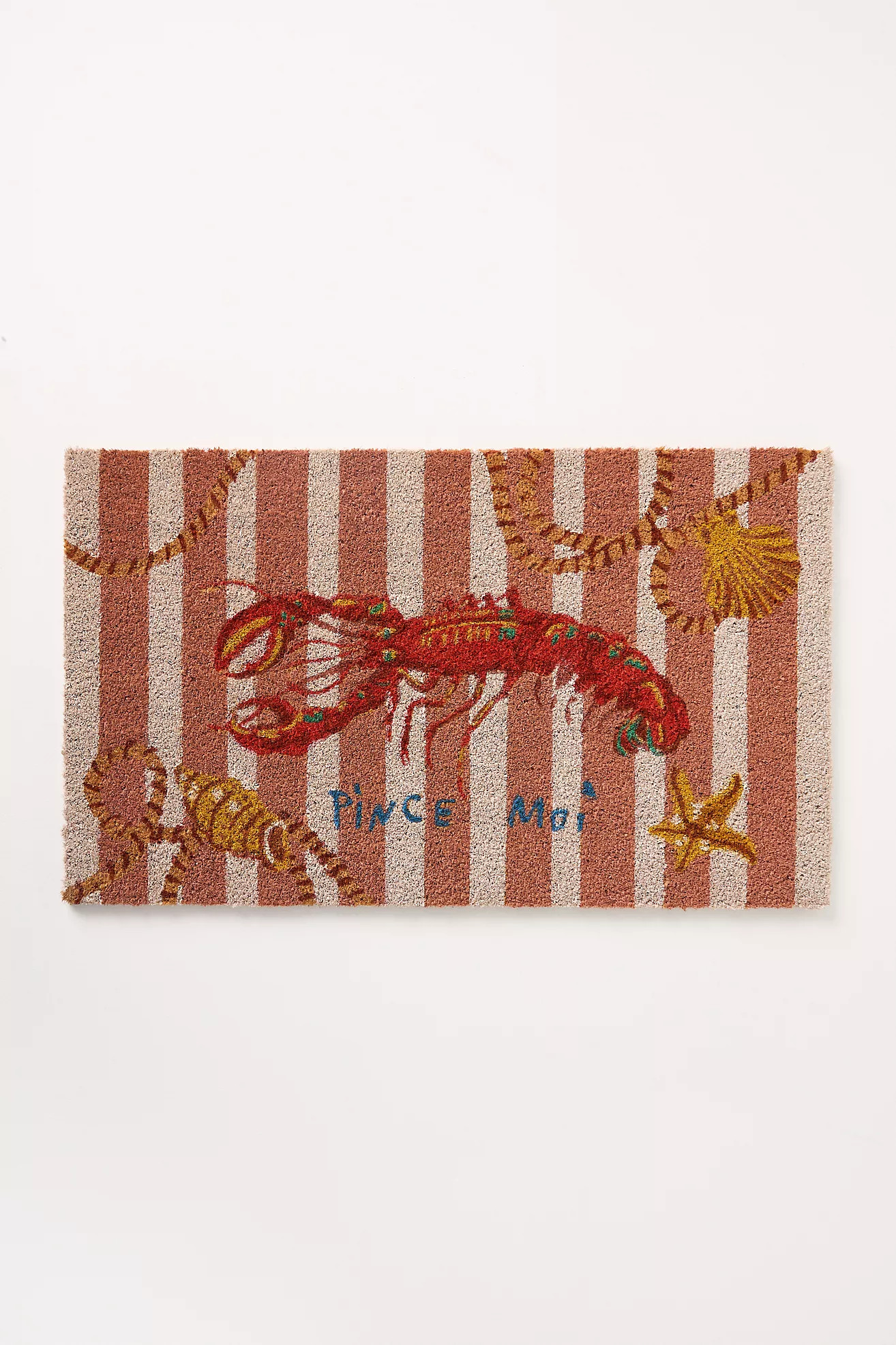 Nathalie Lete Striped Lobster Printed Coir Doormat | Anthropologie (US)
