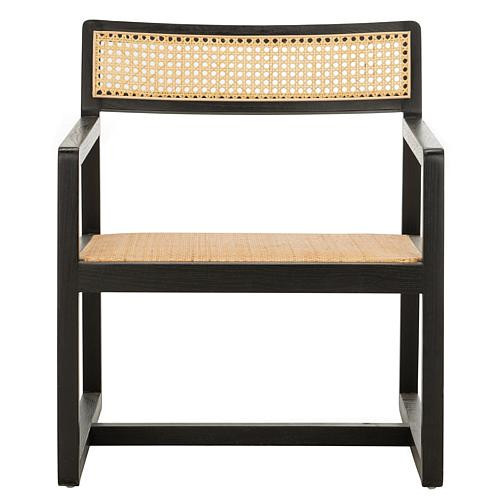 Safavieh Lula Cane Accent Chair - Black | HSN
