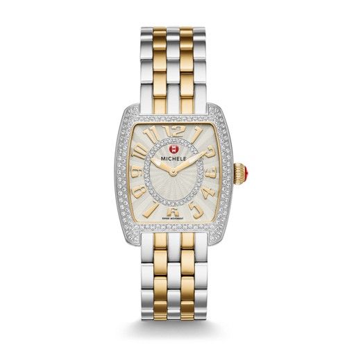 Michele Urban Mini Diamond Two-Tone, Diamond Dial Watch Mww02a000599 Silver | Michele Watches