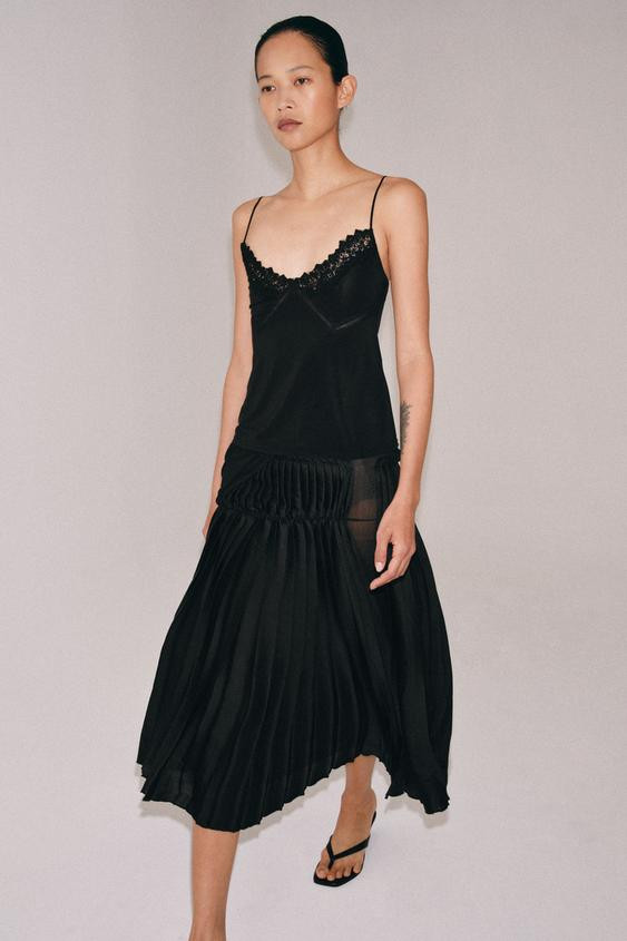 LACE STRAP TOP | Zara US