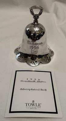 Towle USA 1996 Silver Plated Bell Christmas Ornament Candy Cane Cut Out 3.5” | eBay | eBay US