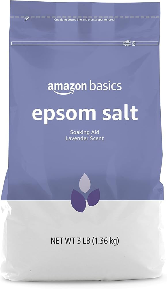Amazon Basics Epsom Salt Soaking Aid, Lavender Scented, 3 Pound, 1-Pack (Previously Solimo) | Amazon (US)