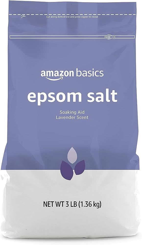 Amazon Basics Epsom Salt Soaking Aid, Lavender Scented, 3 Pound, 1-Pack (Previously Solimo) | Amazon (US)