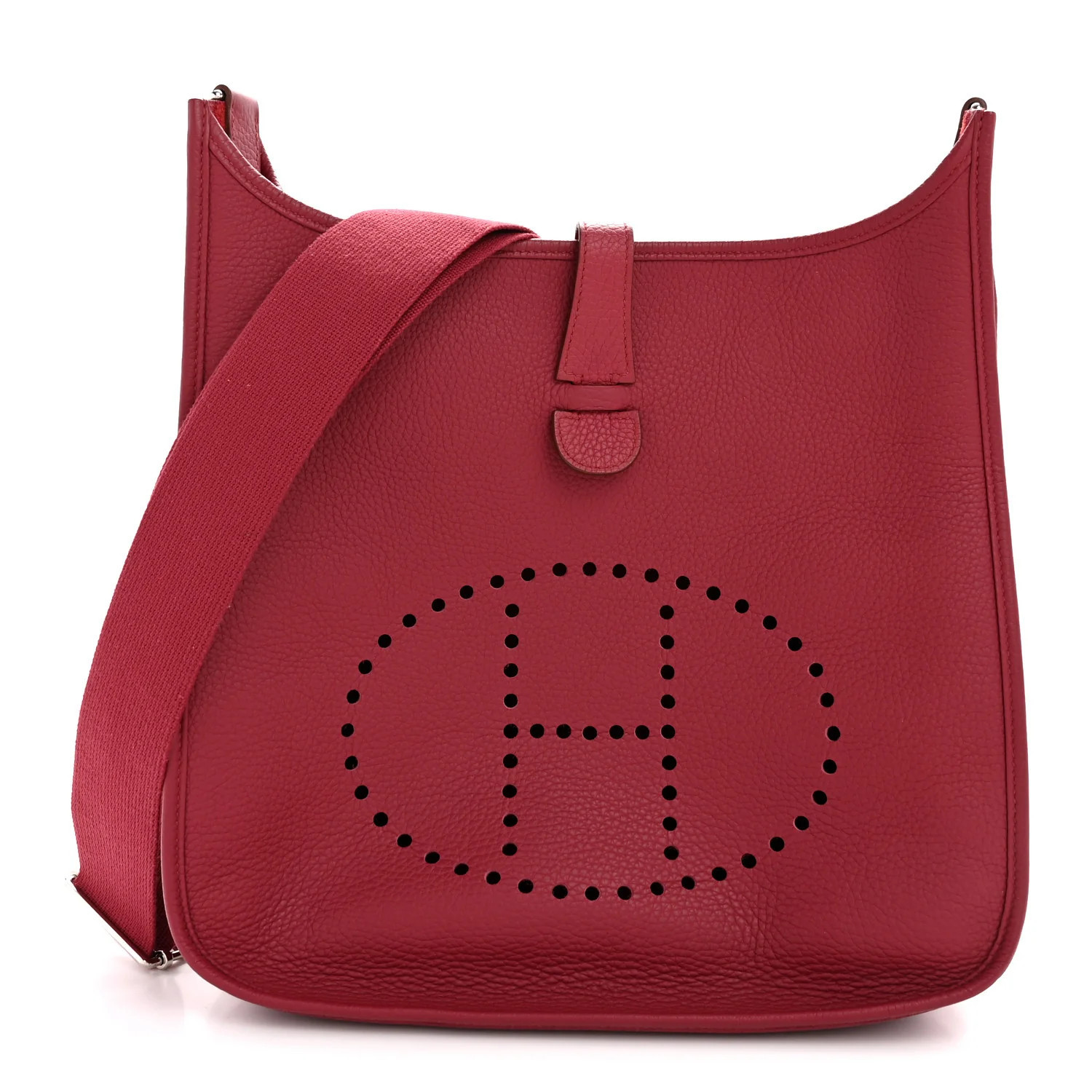 Hermes Taurillon Clemence Evelyne III GM Rouge Garance | FASHIONPHILE (US)