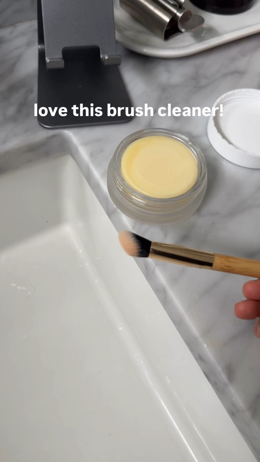 This stuff lasts and has been 100% worth it! Gets makeup brushes cleaned quickly with no residue. And travel friendly with no liquids.

Wet your makeup brush a little then brush on this cleaning balm. Rinse brush and rub the bristles with your fingers under water and then repeat. I let the balm dry fully with lid off before storing it. 

Also linked a good concealer brush from Tarte that I use and my cell phone stand here that I have multiples of.

amazon finds, amazon prime, makeup brush cleaner balm

#LTKBeauty