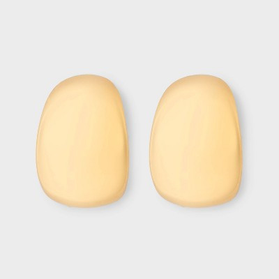 Chunky Hoop Earrings - Universal Thread™ Metallic Gold: Nickel-Free Metal, Post Closure, 1" Length, 0.5" Width, 0.015 lbs | Target