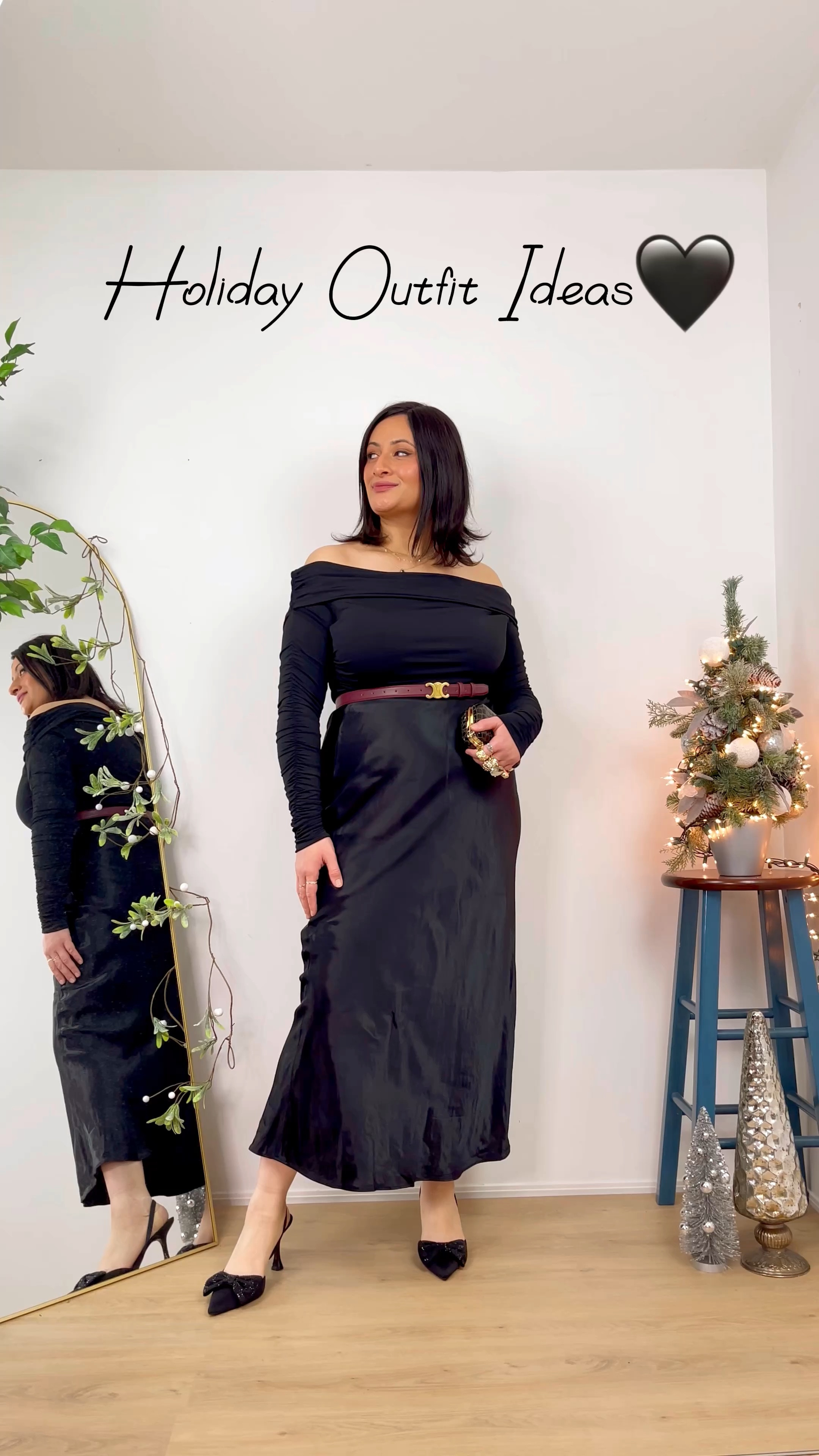 Black outfits for holiday party! Black dress, sequin dress, satin skirt, sequin pants, blazer, mesh top. Party outfit, holiday fashion, festive fashion! 

#LTKstyletip #LTKHoliday #LTKparties