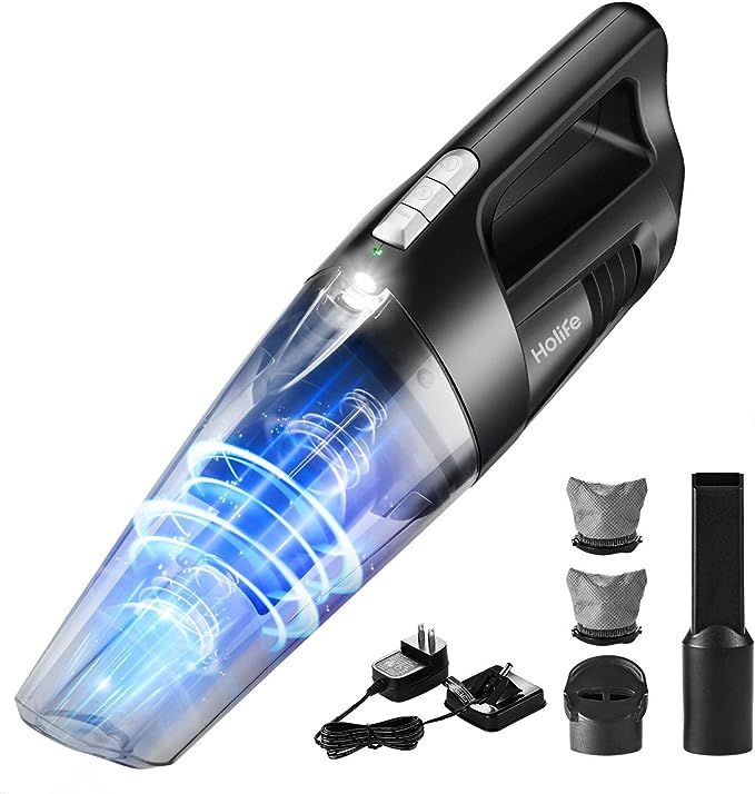 Holife 6 Kpa Handheld Vacuum, Hand Vacuum Cordless with LED Light, Portable Hand Vacuum wtih Rech... | Amazon (US)