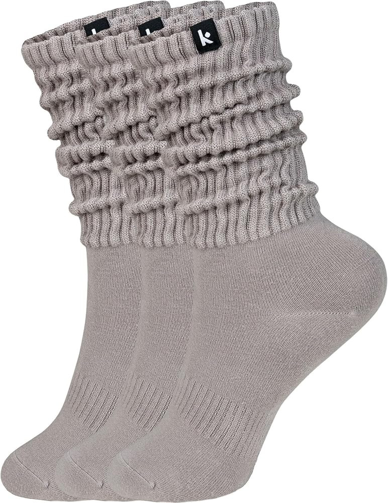 Kamo Fitness Cozy 3-Pair Pack - Scrunch Long Crew Socks for Women, Soft & Breathable Boot and Slo... | Amazon (US)