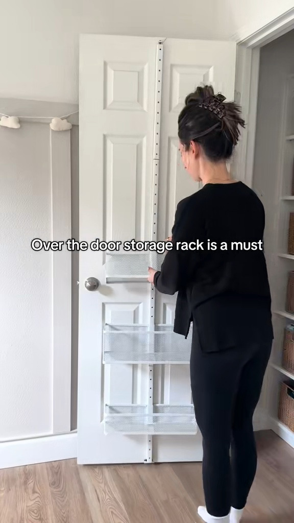 Mastering the art of organizing a small nursery closet! Over the door storage rack is a must!

#LTKBaby #LTKBump #LTKFamily